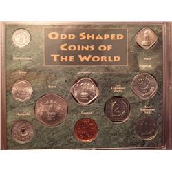 Odd shaped coins of the world