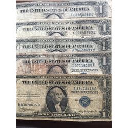 1935 Silver Certificates 5@