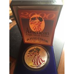 2000 American Silver Eagle colored