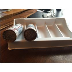 2005 P&D unopened rolls of Bison nickels