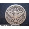 Image 2 : 1892 Barber Quarter with COA