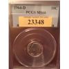 Image 1 : 1964D PCGS MS66 90% silver dime