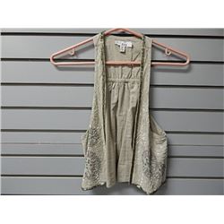 XXS American Eagle Beige Beaded Vest