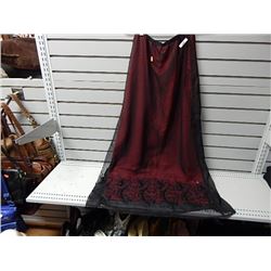 Med Le Chateau Red with black transparent evening skirt