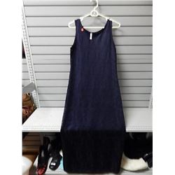 Sz Sm Reitman's dark blue lace, lined dress