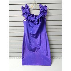Sz 6 Joseph Ribhoff Sleeveless Purple ruffled dress