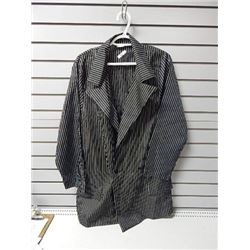 Black with white stripes Blazer style dress