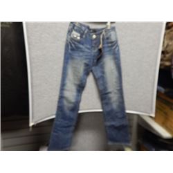 JEANS - NEW - R-HAYASH -  SZ 27 - BEAD WORK ON BCK POCKETS