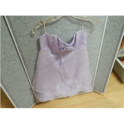 MUAVE LAYERED WITH FLOWER DRESS - XXL - SIZE 4 HANGER STRAP DETATCHED