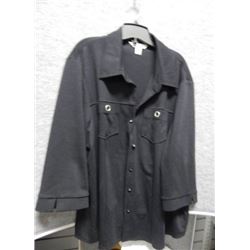 OVER SHIRT / JACKET - TRADITION - BLACK - SZ 24W