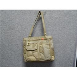 PURSE - USED - TAUPE PATCH WORK