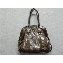 PURSE - USED - BROWN SNAKESKIN PATTERN