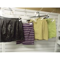 Ladies 3 skirts; 1 pr shorts