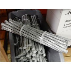 BUNDLE OF 25 NEW GALVINIZED SPIKES - 10" LONG