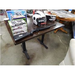 CONTEMPORARY DINING TABLE WITH METAL BASE - NO CHAIRS