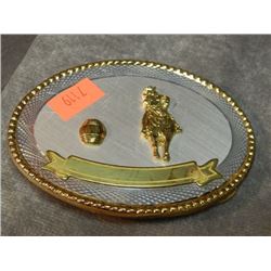 BELT BUCKLE - WESTERN - ~ 3 3/4" X 3"