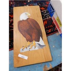 HAND CRADTED EAGLE PLAQUE - SIGNED