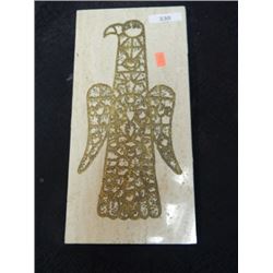 MARBLE ART - EAGLE - QUANTUM STUDIOS - MASTERWORKS IN MARBLE - 12" X 6"