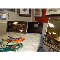 NEW QUEEN MAHOGANY BED FRAME - includes headboard, foot board and rails