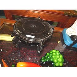 MAHOGANY PLANT STANDS - 8" DIAMETER - 4" TALL - NEW