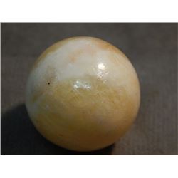 POLISHED STONE ORB - APPROX 1.25" DIAM - YELLOS