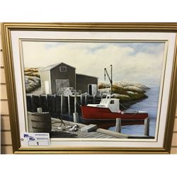 'SILENT MORNING' 18"X 24" OIL INDIAN HARBOUR N.S., BY DAVE JOHNSTON