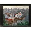 Image 1 : V.A.A., 1985, FRAMED ORIGINAL, 'DOCKED FISHING BOAT', OIL ON CANVAS, 30'' X 23''