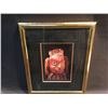Image 1 : FRAMED ARTWORK OF ROBERT DAVIDSON MASK, ROBERT DAVIDSON WRITE UP ON BACK, 6" X 9"