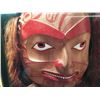 Image 2 : FRAMED ARTWORK OF ROBERT DAVIDSON MASK, ROBERT DAVIDSON WRITE UP ON BACK, 6" X 9"