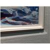 Image 2 : YGARTUVA, 1985, UNTITLED FRAMED ORIGINAL, 'RIVER AND TREES', OIL ON BOARD, 14'' X 11''