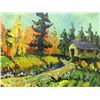 Image 3 : 12" X 16"  OIL PAINTING, 'PATHWAY TO MEADOWBROOK' BY A. COLTON