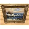 Image 1 : 'SEA SCAPE' OIL ON CANVAS 29" X 25", SIGNED