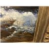 Image 2 : 'SEA SCAPE' OIL ON CANVAS 29" X 25", SIGNED