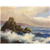 Image 3 : 'SEA SCAPE' OIL ON CANVAS 29" X 25", SIGNED