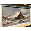 Image 2 : R.A. MESSMER, 1965, FRAMED ORIGINAL, 'AT KAMLOOPS', OIL ON BOARD, 19'' X 11''