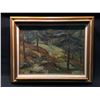 Image 1 : UNSIGNED AND UNTITLED FRAMED ORIGINAL, 'FOREST SCENE', OIL ON CANVAS, 24'' X 18''