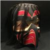 Image 2 : DEAN LOUIE, ''COAST SALISH EAGLE'' HAND CARVED CEDAR MASK WITH HORSE HAIR INSERTS SECHELT B.C.