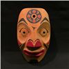 Image 1 : HAND CARVED 'HUMAN FACE' MASK IN MAPLE, UNATTRIBUTED, 13'' H X 8'' W