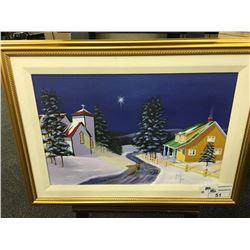 'O HOLY NIGHT' 20"X 30" OIL ON CANVAS BY ELIZABETH BURRY