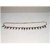 Image 1 : LADIES 10KT  YELLOW GOLD AND SAPPHIRE NECKLACE.  SET WITH 25.60CT OF OVAL AND ROUND BLUE AND WHITE