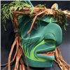 Image 2 : EMIL THIBERT, 'WILDMAN BOKUNIAS' HAND CARVED CEDAR MASK WITH CEDAR STRIP ACCENTS, SOULTEAUX