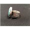 Image 2 : COREY LAROCQUE HAND ENGRAVED, TRANSFORMATION RING WITH OLD STOCK ARIZONA ROYSTON TURQUOISE AND FINE