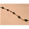 Image 2 : LADIES 14KT YELLOW GOLD EMERALD AND DIAMOND NECKLACE SET WITH  THIRTY OVAL SHAPED NATURAL EMERALDS