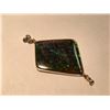 Image 1 : ONE 14KT YELLOW  GOLD NATURAL AMMOLITE & DIAMOND SET PENDANT. SET WITH ONE OFF SET RECTANGULAR
