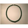 Image 1 : ONE LADIES LARGE HAND FASHIONED CUSTOM DESIGNED EMERALD NECKLACE SET IN STERLING SILVER. CONSISTING