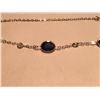 Image 2 : 10KT WHITE GOLD SAPPHIRE NECKLACE SET WITH OVAL CUT NATURAL BLUE SAPPHIRES APPROX. 11.15CT