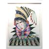 Image 2 : TOLLER CRANSTON, FRAMED ORIGINAL,'WOMAN JESTER', WATERCOLOUR ON PAPER, 30'' X 24''