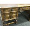 Image 2 : DARK OAK CARVED ANTIQUE DESK