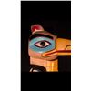 Image 2 : RUPERT JEFFREY, SPECTACULAR HAND CARVED AND PAINTED FOUR FIGURE TOTEM POLE DEPICTING AN EAGLE, TWO