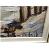 Image 2 : 'BACKYARD HOCKEY' 12"X16" OIL BY RON HEDRICK